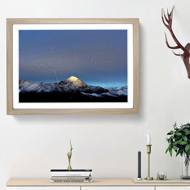 Light Kissing Monte Due Mani Mountain - Picture Frame Painting Print East Urban Home Frame Option: Oak Framed, Size: 27cm H x 36cm W x 2cm D on Productcaster.