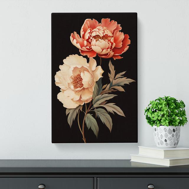 Peony Flower Deco - No Frame Print Marlow Home Co. Size: 50cm H x 35cm W x 3cm D on Productcaster.