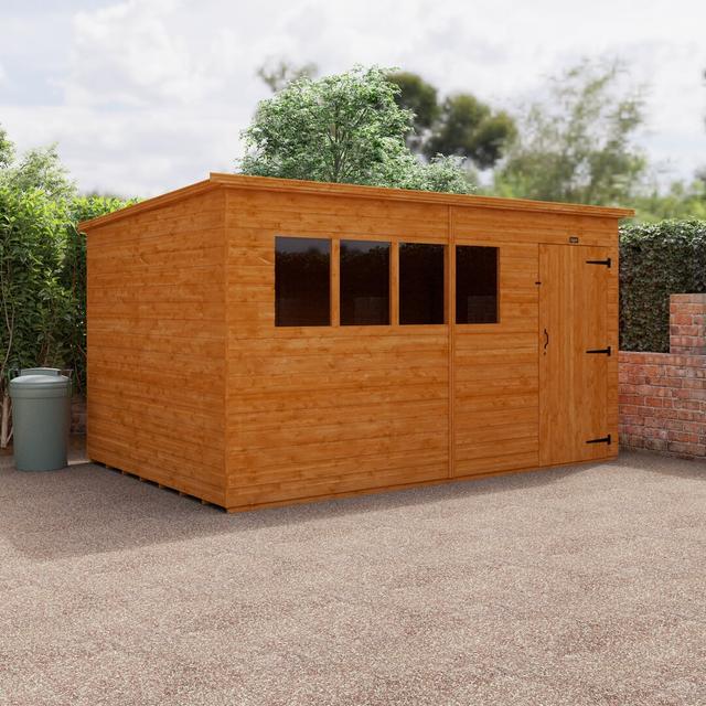 Tiger 12 Ft. W x 8 Ft. D Tongue and Groove Pent Wooden Shed Tiger Sheds on Productcaster.