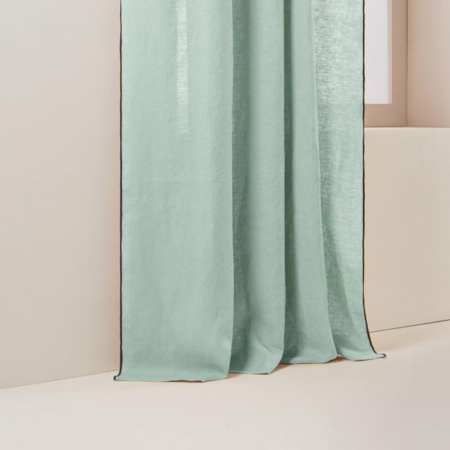 Carlina Pencil Pleat Semi Sheer Sliding Curtain Madura Panel Size: Width 135 x Drop 350cm, Colour: Light Blue on Productcaster.