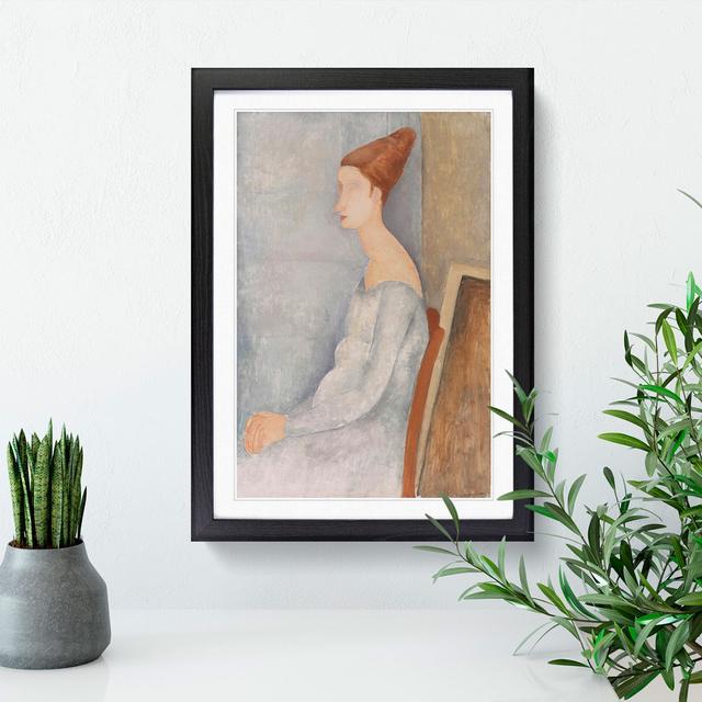 Jeanne Hebuterne Vol.3 by Amedeo Modigliani - Picture Frame Painting East Urban Home Frame Option: Black, Size: 36cm H x 27cm W x 2cm D on Productcaster.