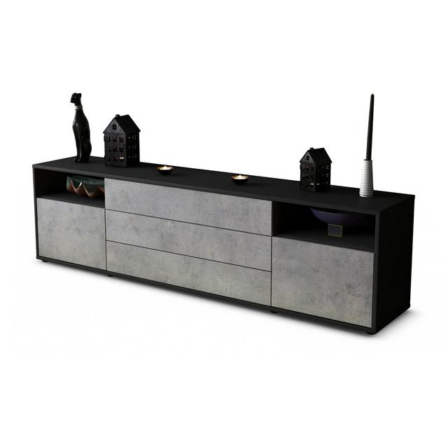 Devoe TV Stand for TVs up to 78" Ebern Designs Colour: Concrete / Matte Anthracite on Productcaster.