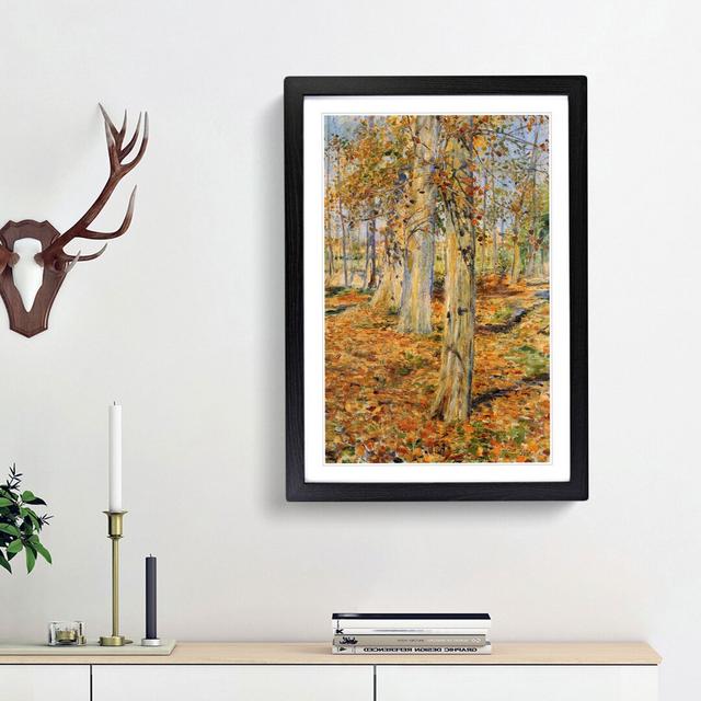 Autumn Forest by Kuroda Seiki - Single Picture Frame Painting East Urban Home Size: 45cm H x 33cm W x 2cm D, Frame Option: Black Framed on Productcaster.