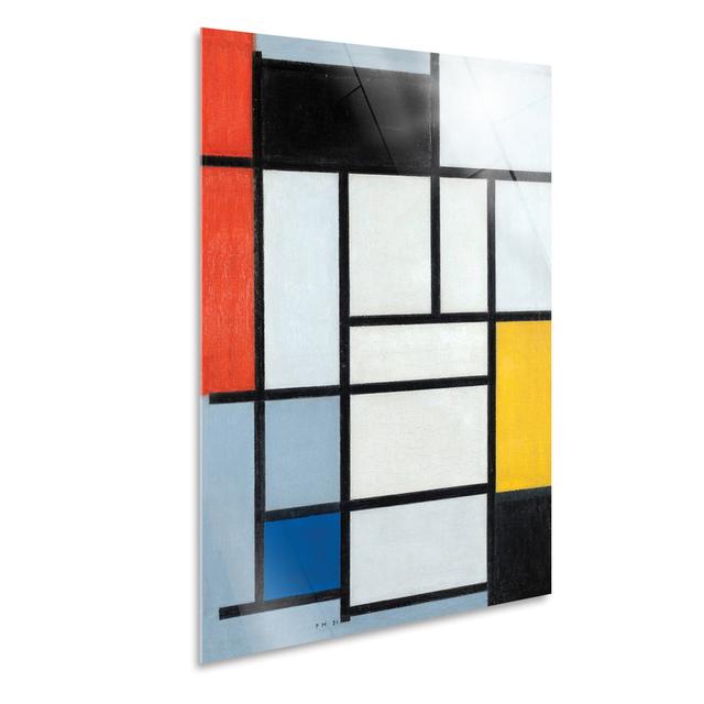 Wandbild Composition No. 6 with Big Red Yellow and Gray von Piet Mondrian Metro Lane Format: Kunststoff/Acryl, Größe: 100 cm H x 70 cm B on Productcaster.