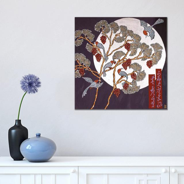 Moon Birds by Berit Bredahl Nielsen - Wrapped Canvas Print Rosalind Wheeler Size: 45.72cm H x 45.72cm W x 3.81cm D on Productcaster.