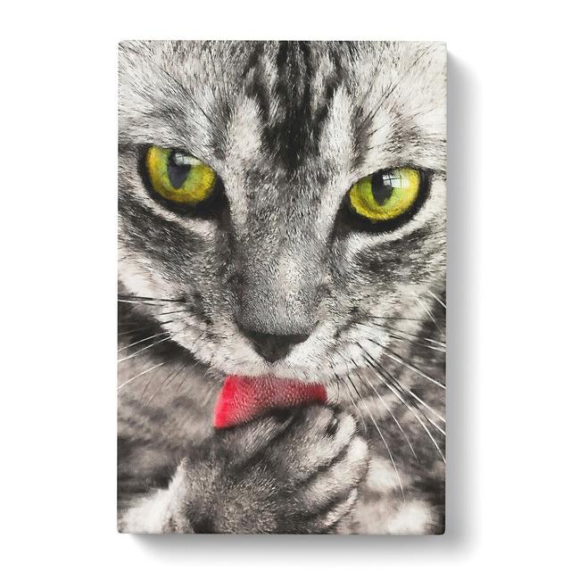 Portrait of a Cat Vol.9 - Wrapped Canvas Graphic Art East Urban Home Size: 50cm H x 35cm W x 3cm D on Productcaster.