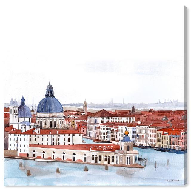 Maja Wronska - Waterfront Vista Clear II - Wrapped Canvas Painting Print East Urban Home Size: 109.22 cm H x 109.22 cm W on Productcaster.