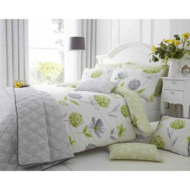 Coleman 200 TC Duvet Cover Set August Grove Size: Double - 2 Standard Pillowcases, Colour: Green on Productcaster.