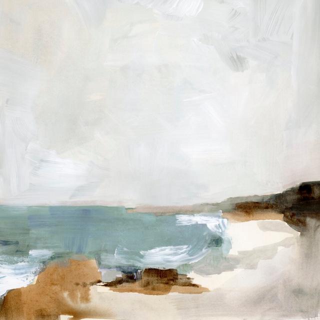 Ocean Sigh II by Victoria Barnes - Wrapped Canvas Painting Print Highland Dunes Size: 76cm H x 76cm W x 3.8cm D on Productcaster.