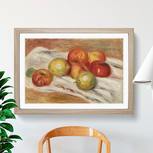 Still Life with Fruits Vol.3 by Pierre-Auguste Renoir - Picture Frame Painting East Urban Home Size: 48cm H x 65cm W x 2cm D, Frame Option: Oak on Productcaster.