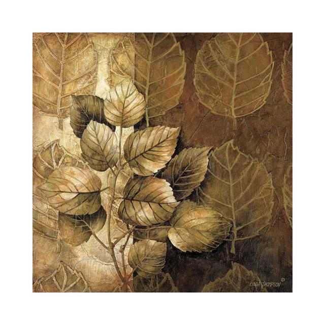 Leaf Patterns III by Linda Thompson - Wrapped Canvas Painting Ophelia & Co. Size: 45.72cm H x 45.72cm W x 3.81cm D on Productcaster.