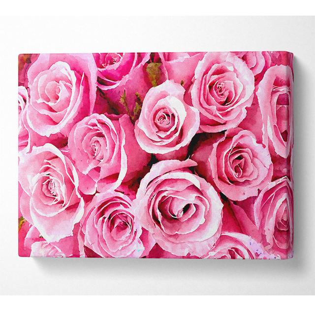 Special Pink Roses - Print ClassicLiving Size: 66cm H x 106.6cm W x 10cm D on Productcaster.