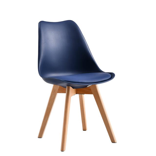 Croxley Solid Wood Dining Chair (Set of 2) George Oliver Colour: Blue on Productcaster.