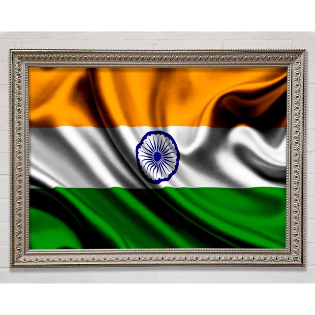 Indian Flag - Print Brayden Studio Format: Silver Framed Paper, Size: 84.1cm H x 118.9cm W x 3cm D on Productcaster.