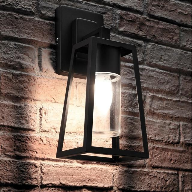 Garibay Black 37.5cm H Outdoor Wall Lantern, Cool White Fernleaf on Productcaster.