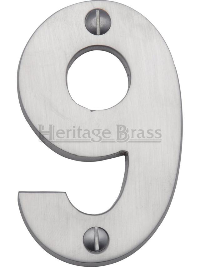 House Number Heritage Brass Number: 9, Finish: Antique Brass on Productcaster.