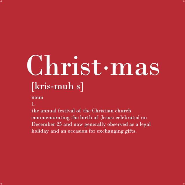 Christmas Definition - Wrapped Canvas Typography The Seasonal Aisle Size: 76cm H x 76cm W x 3.8cm D on Productcaster.