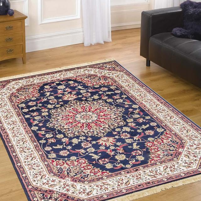 Baldry Oriental Machine Woven Blue Area Rug Astoria Grand Rug Size: Rectangle 160 x 230cm on Productcaster.