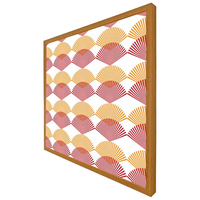 Deckerville Geometric Sea Shells - Single Picture Frame Art Prints Latitude Run Size: 51cm H x 51cm W x 4cm D, Frame Colour: Oak Framed on Productcaster.