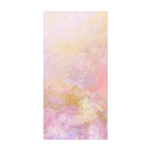 Margriete Floral Dream in Pastel Hand-Knotted Pink/Gold Indoor/Outdoor Rug Ivy Bronx Rug Size: Rectangle 120 x 240cm on Productcaster.