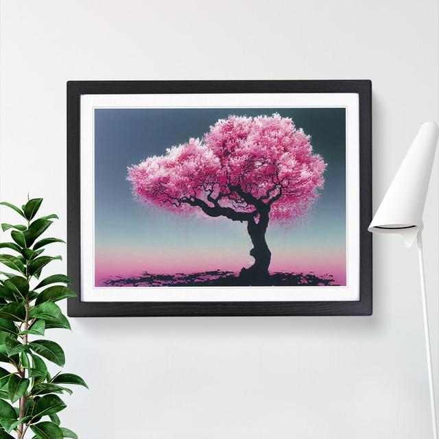 XH1022-8341X Stimulating Plum Blossom Tree - Single Picture Frame Painting 17 Stories Size: 46cm H x 64cm W x 2cm D, Frame Colour: Black on Productcaster.