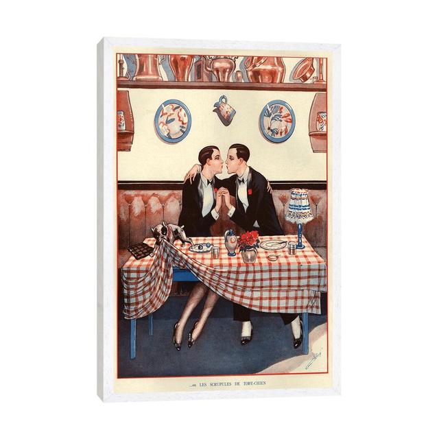 1926 La Vie Parisienne Magazine Plate - Painting on Canvas Corrigan Studio Size: 101.6cm H x 66.04cm W x 3.81cm D, Format: White Framed on Productcaster.