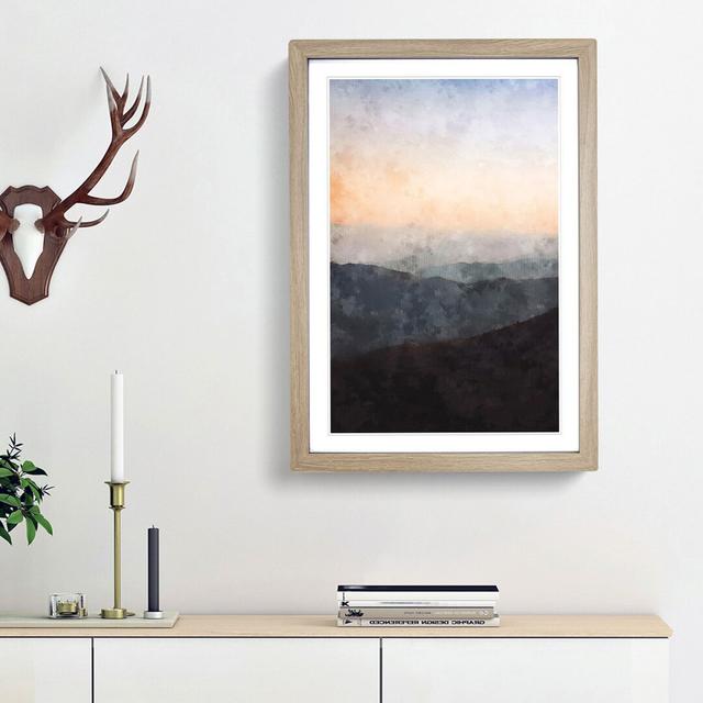 The Great Smokey Mountains Abstract - Picture Frame Painting Print East Urban Home Frame Option: Oak Framed, Size: 33cm H x 24cm W x 2cm D on Productcaster.