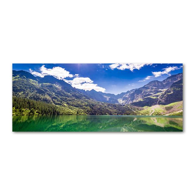 Glasbild Sea Eye Of The Tatra Mountains Union Rustic Format: Glas, Größe: 70 cm H x 100 cm B x 2 cm T on Productcaster.