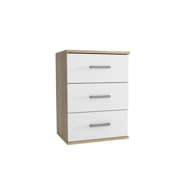 Nitish Manufactured Wood Bedside Table 17 Stories Colour: White on Productcaster.