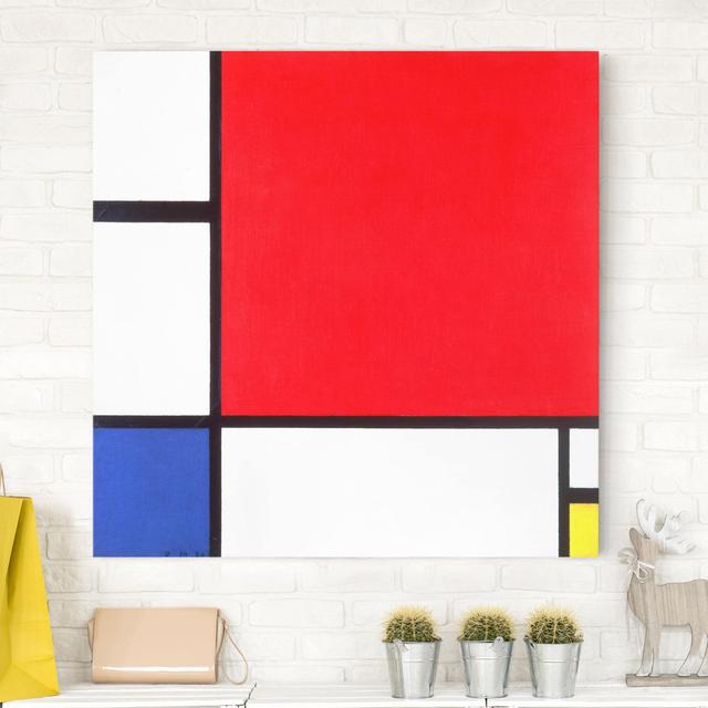 Leinwandbild Composition with Red, Blue and Yellow von Piet Mondrian Corrigan Studio Größe: 40 cm H x 40 cm B on Productcaster.