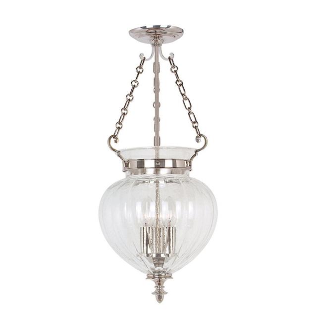 Duluth 3-Light Urn Pendant Ophelia & Co. Finish: Polished Nickel, Size: 49 cm H x 43 cm W x 34 cm D on Productcaster.