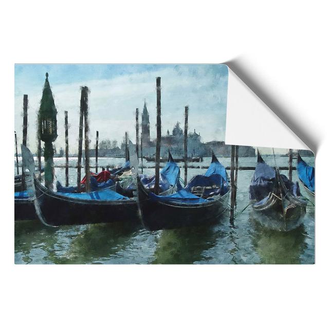 Gondolas in Venice Vol.2 - Unframed Graphic Art East Urban Home Size: 30cm H x 42cm W x 0.1cm D on Productcaster.