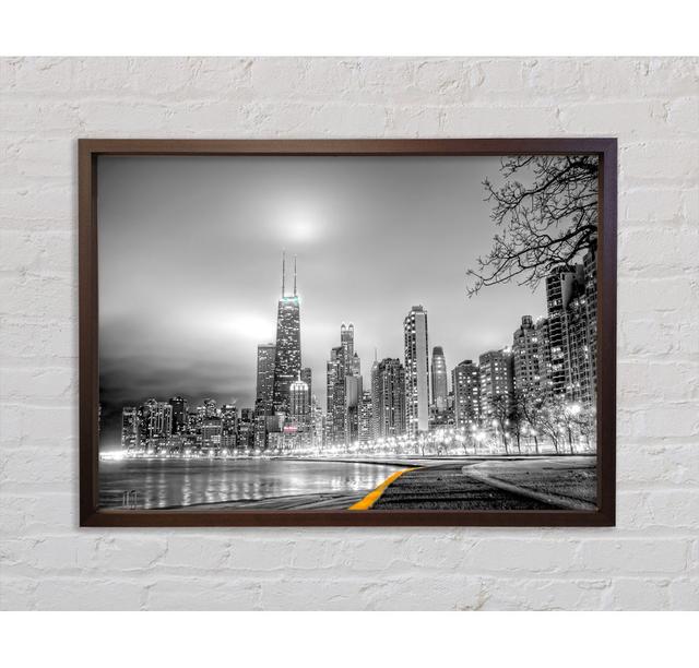 Black N White City - Print Ebern Designs Size: 59.7cm H x 84.1cm W on Productcaster.