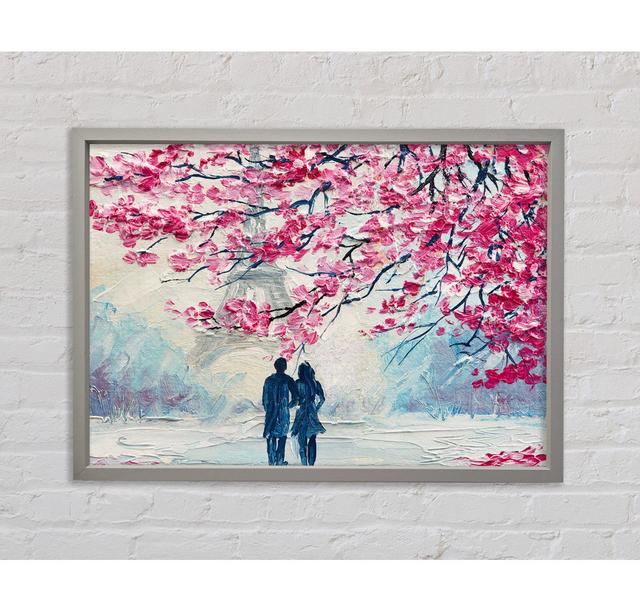 Walk Through Paris Blossom Framed Print Bright Star Size: 84.1cm H x 118.9cm W on Productcaster.