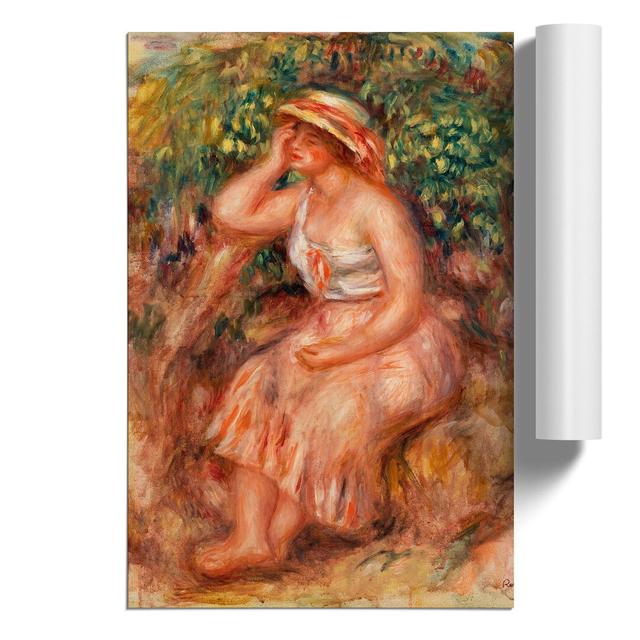 Woman Daydreaming by Pierre-Auguste Renoir - Unframed Painting East Urban Home Size: 30cm H x 21cm W x 0.1cm D on Productcaster.