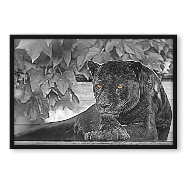 Gerahmter Grafikdruck Schöner Schwarzer Panther ModernMoments Größe: 80 cm H x 60 cm B x 2.5 cm T on Productcaster.