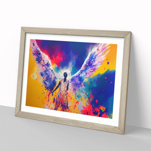 Angel Painted Vol.5 Abstract Maturi Size: 46cm H x 64cm W x 2cm D, Frame Colour: Oak Framed on Productcaster.