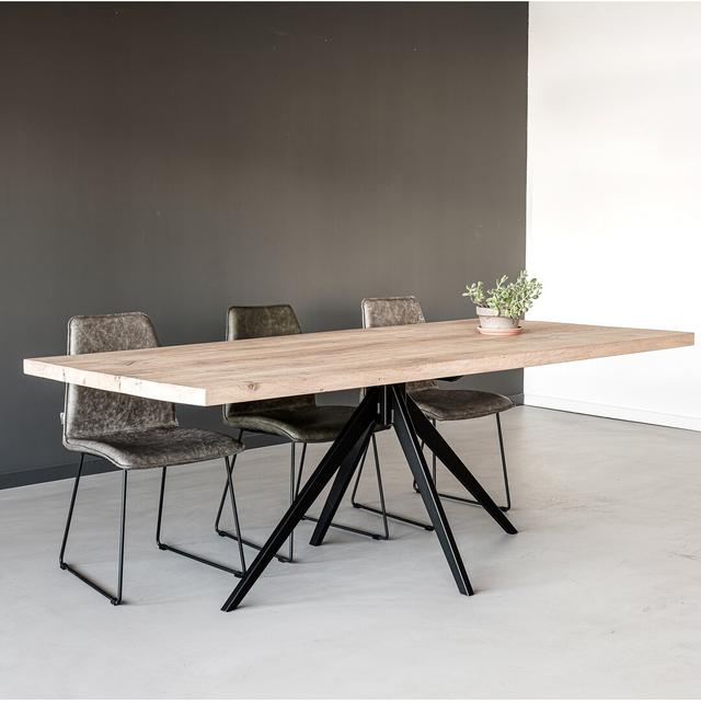 Langport Dining Table Borough Wharf Size: H76.5 x L220 x W100cm on Productcaster.