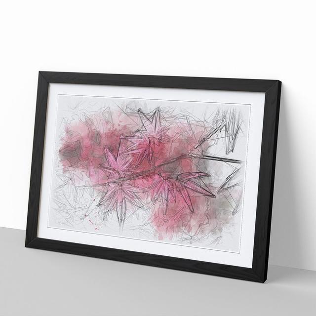 Japanese Maple Tree - Picture Frame Painting East Urban Home Size: 27cm H x 36cm W x 2cm D, Frame Option: Black on Productcaster.