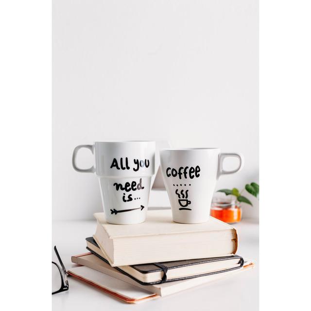 Cup Over Books by BONNINSTUDIO - Wrapped Canvas Print 17 Stories Size: 30cm H x 20cm W on Productcaster.