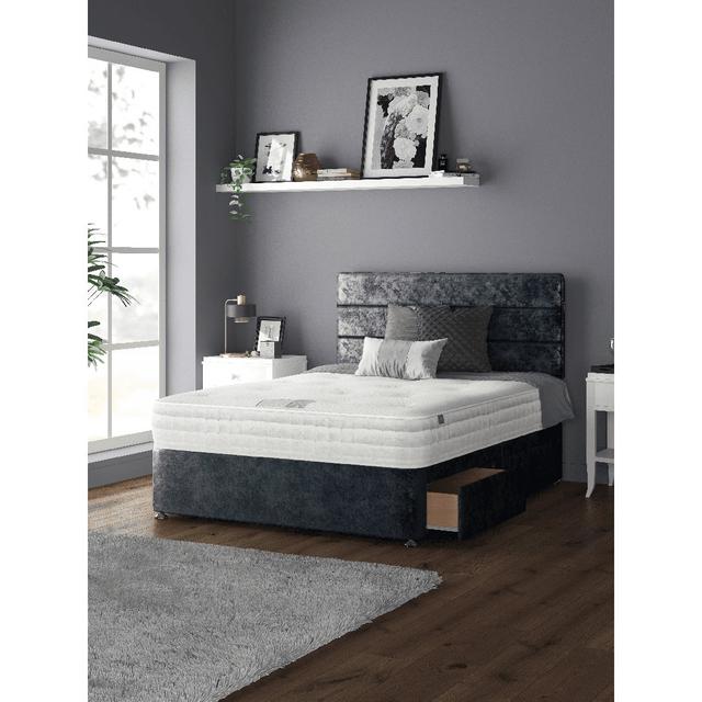 Notus Divan Bed Base Fairmont Park Size: Single (3'), Colour: Denim, Storage Type: No Drawers on Productcaster.