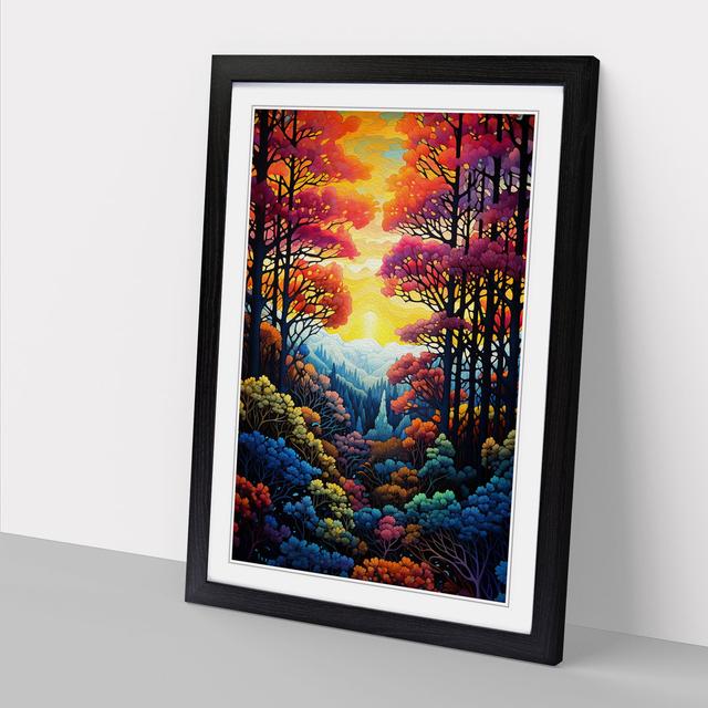 Forest Colour Field No.2 Alpen Home Format: Black Framed, Size: 46cm H x 34cm W on Productcaster.