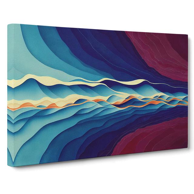 Watercolour Soundwave Art Vol.1 Abstract - Wrapped Canvas Graphic Art Metro Lane Size: 40cm H x 60cm W x 3cm D on Productcaster.