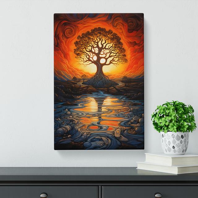 Sunrise Symbolism No.2 - No Frame Print Marlow Home Co. Size: 50cm H x 35cm W x 3cm D on Productcaster.