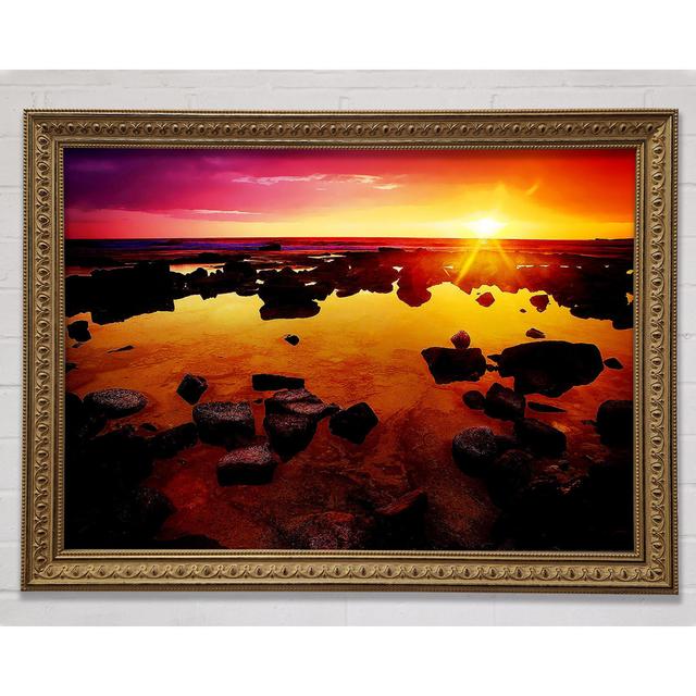 Sunbeams Over The Oceans Hide Away Framed Print Bright Star Size: 21cm H x 29.7cm W x 3cm D on Productcaster.