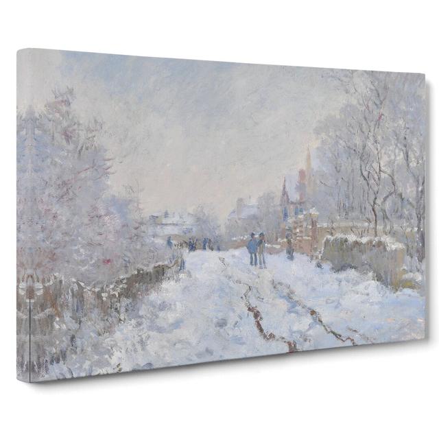 Snow at Argenteuil by Claude Monet - Wrapped Canvas Painting East Urban Home Size: 40cm H x 60cm W x 3cm D on Productcaster.