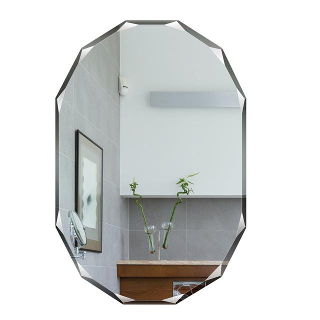 Devika Oval Wall Mounted Bathroom Mirror Blue Elephant Size: 71cm H x 51cm W on Productcaster.