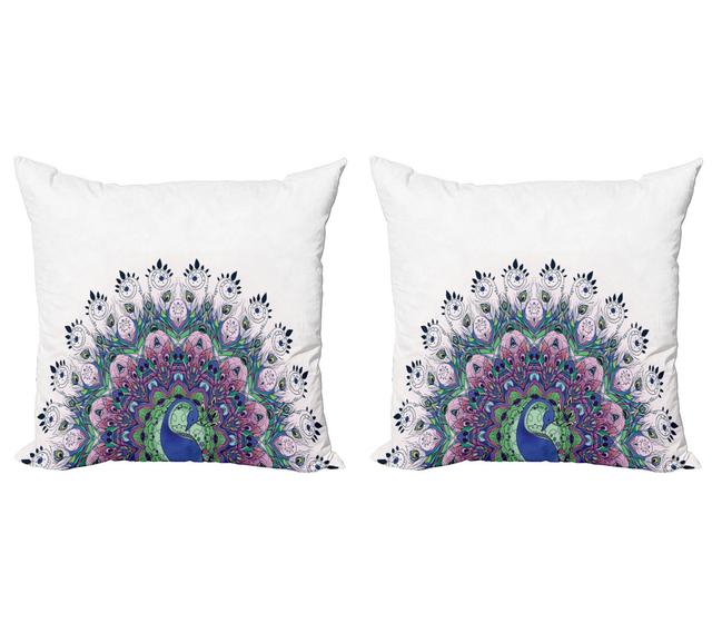 Kissenhülle Noriah Violett/Blau/Grün/Rosa (Set of 2) East Urban Home on Productcaster.