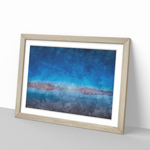 The Great Salt Lake In Utah By Painting East Urban Home Format: Oak, Size: 45cm H x 63cm W x 2cm D on Productcaster.