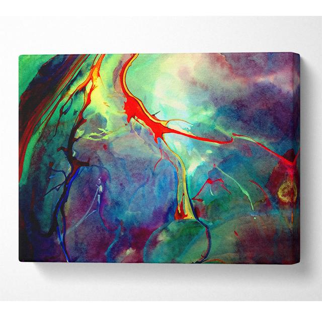 Mixed Paint Colours - Wrapped Canvas Art Prints Metro Lane Size: 35.6cm H x 50.8cm W x 10cm D on Productcaster.